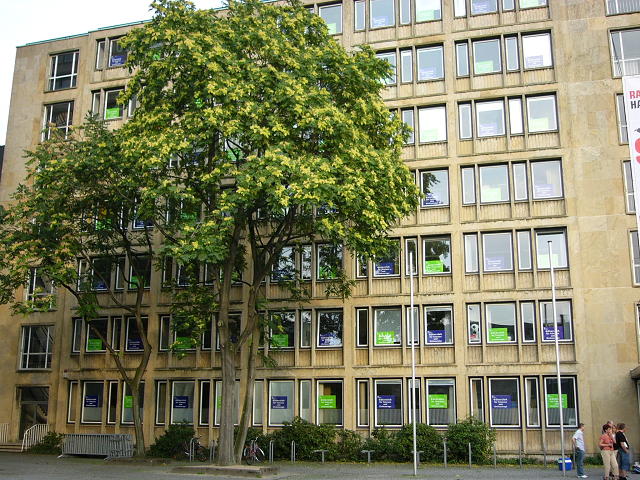 Rathaus mit Plakaten